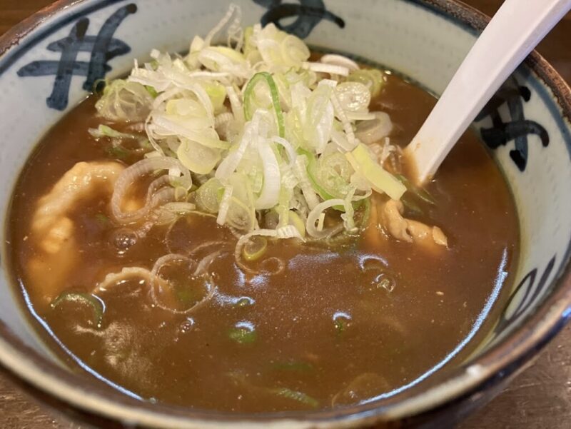 喜竹　カレーつけうどん　つけ汁の写真