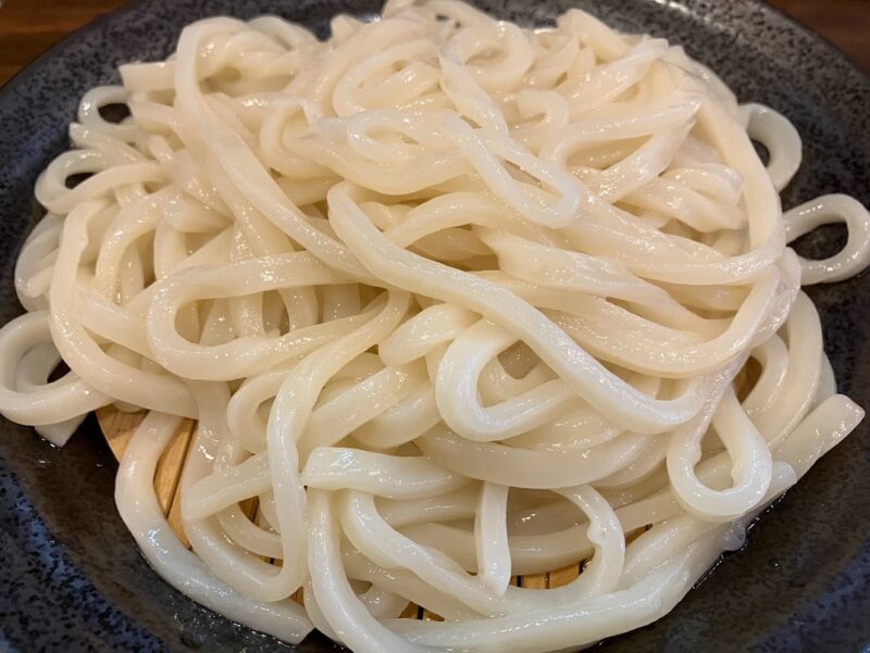 喜竹　肉汁つけうどん　麺の写真