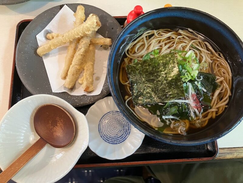 ごぼう天ぷらそば（冷）の写真