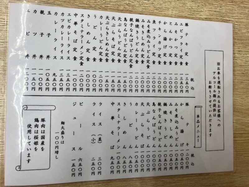 きくよしメニュー写真②